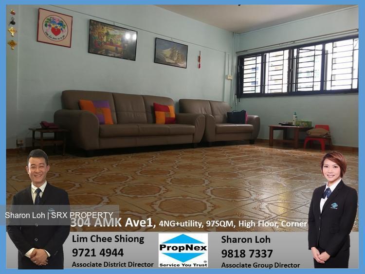 Blk 304 Ang Mo Kio Avenue 1 (Ang Mo Kio), HDB 4 Rooms #157037092